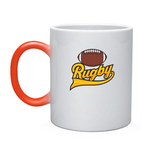 Кружка хамелеон с принтом I love RUGBY в городе Новоалтайск, керамика | меняет цвет при нагревании, емкость 330 мл | Тематика изображения на принте: america | brokenfinger | dotrugby | league | nails | rugby | rugbyunion | usa | womensrugby | медведь | мяч | регби | россия