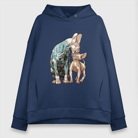 Женское худи Oversize хлопок Кошки: в городе Новоалтайск, френч-терри — 70% хлопок, 30% полиэстер. Мягкий теплый начес внутри —100% хлопок | боковые карманы, эластичные манжеты и нижняя кромка, капюшон на магнитной кнопке | дети | кисы | кот | котики | кошки | ласка | любовь | мама | мама и ребенок | мило | милота | сфинкс | татуировки | якудза.