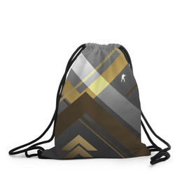 Рюкзак-мешок 3D с принтом cs:go - Bronze Deco style (Бронзовая декорация) в городе Новоалтайск, 100% полиэстер | плотность ткани — 200 г/м2, размер — 35 х 45 см; лямки — толстые шнурки, застежка на шнуровке, без карманов и подкладки | bronze deco | csgo | desert eagle | бронзовая декорация | ксго