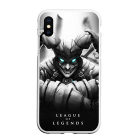 Чехол для iPhone XS Max матовый с принтом Shaco в городе Новоалтайск, Силикон | Область печати: задняя сторона чехла, без боковых панелей | Тематика изображения на принте: clown | league of legends | lol | shaco | клоун | лига легенд | лол | шако