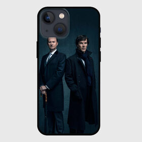 Чехол для iPhone 13 mini с принтом Холмсы в городе Новоалтайск,  |  | benedict | cumberbatch | doctor watson | freeman | holmes | sherlock | бенедикт | доктор ватсон | камбербатч | мартин | фриман | холмс | шерлок
