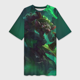 Платье-футболка 3D с принтом Twitch в городе Новоалтайск,  |  | league of legends | lol | twitch | лига легенд | лол | твич