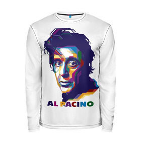 Мужской лонгслив 3D с принтом Al Pacino в городе Новоалтайск, 100% полиэстер | длинные рукава, круглый вырез горловины, полуприлегающий силуэт | актёр | аль пачино | артист | звезда | кино | киноактёр | кинозвезда | кинофильм | роль