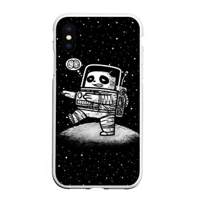 Чехол для iPhone XS Max матовый с принтом Панда лунатик в городе Новоалтайск, Силикон | Область печати: задняя сторона чехла, без боковых панелей | astronaut | cosmonaut | cosmos | galaxy | gravity | moon | planet | space | star | universe | астронавт | вселенная | галактика | звезды | космонавт | космос | луна | лунатик