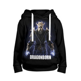 Детская толстовка 3D с принтом Dragonborn в городе Новоалтайск, 100% полиэстер | двухслойный капюшон со шнурком для регулировки, мягкие манжеты на рукавах и по низу толстовки, спереди карман-кенгуру с мягким внутренним слоем | game | the elder scrolls v: skyrim | драконорожденный | игра | игрок