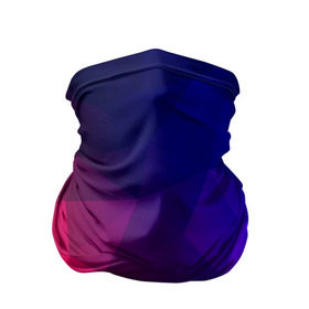 Бандана-труба 3D с принтом Red&Blue в городе Новоалтайск, 100% полиэстер, ткань с особыми свойствами — Activecool | плотность 150‒180 г/м2; хорошо тянется, но сохраняет форму | красный | полигон | треугольники | яркий
