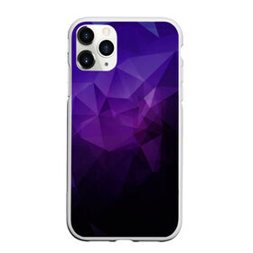 Чехол для iPhone 11 Pro Max матовый с принтом PolyViolet в городе Новоалтайск, Силикон |  | Тематика изображения на принте: полигон | тёмный | треугольники | фиолетовый