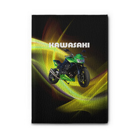 Обложка для автодокументов с принтом Kawasaki в городе Новоалтайск, натуральная кожа |  размер 19,9*13 см; внутри 4 больших “конверта” для документов и один маленький отдел — туда идеально встанут права | moto | байк | байкер | мото | мотогонки | мотоспорт | мотоцикл