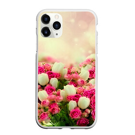 Чехол для iPhone 11 Pro матовый с принтом Цветы в городе Новоалтайск, Силикон |  | розовый | розы | цветы | яркий