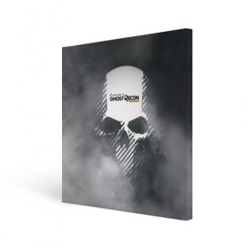 Холст квадратный с принтом Ghost Recon в городе Новоалтайск, 100% ПВХ |  | tom clancy’s | череп