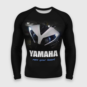 Мужской рашгард 3D с принтом Yamaha в городе Новоалтайск,  |  | yamaha | yzf | байк | байкер | мото | мотоцикл | мотоциклист | ямаха