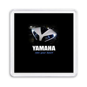 Магнит 55*55 с принтом Yamaha в городе Новоалтайск, Пластик | Размер: 65*65 мм; Размер печати: 55*55 мм | yamaha | yzf | байк | байкер | мото | мотоцикл | мотоциклист | ямаха
