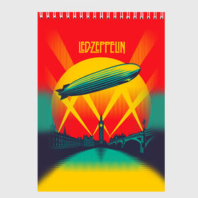 Скетчбук с принтом Led Zeppelin 3 в городе Новоалтайск, 100% бумага
 | 48 листов, плотность листов — 100 г/м2, плотность картонной обложки — 250 г/м2. Листы скреплены сверху удобной пружинной спиралью | led zeppelin | лед зеппелин | роберт плант