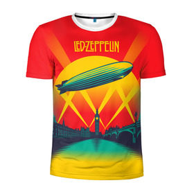 Мужская футболка 3D спортивная с принтом Led Zeppelin 3 в городе Новоалтайск, 100% полиэстер с улучшенными характеристиками | приталенный силуэт, круглая горловина, широкие плечи, сужается к линии бедра | led zeppelin | лед зеппелин | роберт плант