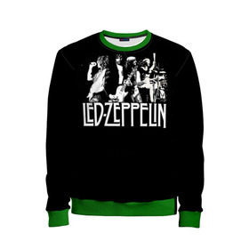 Детский свитшот 3D с принтом Led Zeppelin 4 в городе Новоалтайск, 100% полиэстер | свободная посадка, прямой крой, мягкая тканевая резинка на рукавах и понизу свитшота | led zeppelin | лед зеппелин | роберт плант