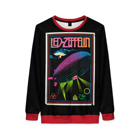 Женский свитшот 3D с принтом Led Zeppelin 6 в городе Новоалтайск, 100% полиэстер с мягким внутренним слоем | круглый вырез горловины, мягкая резинка на манжетах и поясе, свободная посадка по фигуре | led zeppelin | лед зеппелин | роберт плант