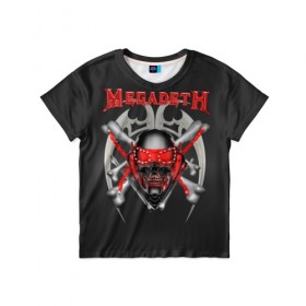 Детская футболка 3D с принтом Megadeth 2 в городе Новоалтайск, 100% гипоаллергенный полиэфир | прямой крой, круглый вырез горловины, длина до линии бедер, чуть спущенное плечо, ткань немного тянется | megadeth | дирк вербурен | дэвид эллефсон | дэйв мастейн | кико лоурейро | мегадэт