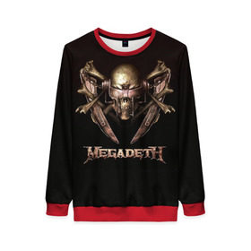 Женский свитшот 3D с принтом Megadeth 3 в городе Новоалтайск, 100% полиэстер с мягким внутренним слоем | круглый вырез горловины, мягкая резинка на манжетах и поясе, свободная посадка по фигуре | megadeth | дирк вербурен | дэвид эллефсон | дэйв мастейн | кико лоурейро | мегадэт