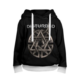 Детская толстовка 3D с принтом Disturbed 2 в городе Новоалтайск, 100% полиэстер | двухслойный капюшон со шнурком для регулировки, мягкие манжеты на рукавах и по низу толстовки, спереди карман-кенгуру с мягким внутренним слоем | disturbed | donegan | draiman | moyer | wengren | венгрен | дистурбед | дониган | дрейман | мойер | хард рок