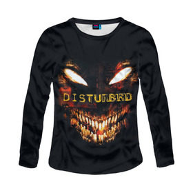 Женский лонгслив 3D с принтом Disturbed 4 в городе Новоалтайск, 100% полиэстер | длинные рукава, круглый вырез горловины, полуприлегающий силуэт | disturbed | donegan | draiman | moyer | wengren | венгрен | дистурбед | дониган | дрейман | мойер | хард рок