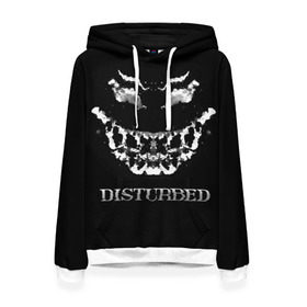 Женская толстовка 3D с принтом Disturbed 5 в городе Новоалтайск, 100% полиэстер  | двухслойный капюшон со шнурком для регулировки, мягкие манжеты на рукавах и по низу толстовки, спереди карман-кенгуру с мягким внутренним слоем. | disturbed | donegan | draiman | moyer | wengren | венгрен | дистурбед | дониган | дрейман | мойер | хард рок