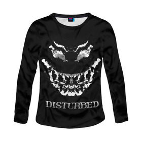 Женский лонгслив 3D с принтом Disturbed 5 в городе Новоалтайск, 100% полиэстер | длинные рукава, круглый вырез горловины, полуприлегающий силуэт | disturbed | donegan | draiman | moyer | wengren | венгрен | дистурбед | дониган | дрейман | мойер | хард рок