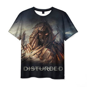 Мужская футболка 3D с принтом Disturbed 8 в городе Новоалтайск, 100% полиэфир | прямой крой, круглый вырез горловины, длина до линии бедер | disturbed | donegan | draiman | moyer | wengren | венгрен | дистурбед | дониган | дрейман | мойер | хард рок