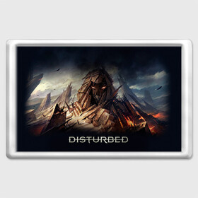 Магнит 45*70 с принтом Disturbed 8 в городе Новоалтайск, Пластик | Размер: 78*52 мм; Размер печати: 70*45 | disturbed | donegan | draiman | moyer | wengren | венгрен | дистурбед | дониган | дрейман | мойер | хард рок