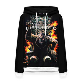 Женская толстовка 3D с принтом Disturbed 11 в городе Новоалтайск, 100% полиэстер  | двухслойный капюшон со шнурком для регулировки, мягкие манжеты на рукавах и по низу толстовки, спереди карман-кенгуру с мягким внутренним слоем. | disturbed | donegan | draiman | moyer | wengren | венгрен | дистурбед | дониган | дрейман | мойер | хард рок