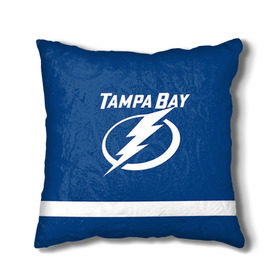 Подушка 3D с принтом Tampa Bay Kucherov в городе Новоалтайск, наволочка – 100% полиэстер, наполнитель – холлофайбер (легкий наполнитель, не вызывает аллергию). | состоит из подушки и наволочки. Наволочка на молнии, легко снимается для стирки | Тематика изображения на принте: 86 | nikita kucherov | tampa bay lightning | никита кучеров | нхл | тампа бэй лайтнинг | хоккей