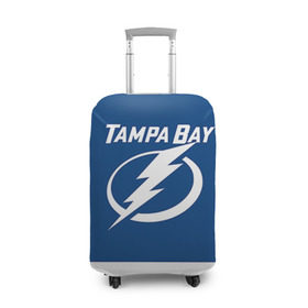 Чехол для чемодана 3D с принтом Tampa Bay Vasilevskiy в городе Новоалтайск, 86% полиэфир, 14% спандекс | двустороннее нанесение принта, прорези для ручек и колес | Тематика изображения на принте: 88 | andrei vasilevskiy | tampa bay lightning | василевский андрей | вратарь | нхл | салават юлаев | сборная россии | тампа бэй лайтнинг | хоккей