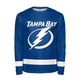 Мужской лонгслив 3D с принтом Tampa Bay Stamkos в городе Новоалтайск, 100% полиэстер | длинные рукава, круглый вырез горловины, полуприлегающий силуэт | Тематика изображения на принте: 91 | steven christopher stamkos | tampa bay lightning | нхл | стивен стэмкос | тампа бэй лайтнинг | хоккей