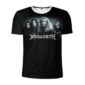 Мужская футболка 3D спортивная с принтом Megadeth в городе Новоалтайск, 100% полиэстер с улучшенными характеристиками | приталенный силуэт, круглая горловина, широкие плечи, сужается к линии бедра | dave | megadeth | metal | mustaine | rattlehead | rock | thrash | vic | дейв | мастейн | мегадет | метал | рок | треш