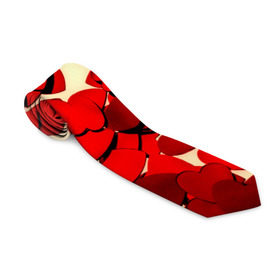 Галстук 3D с принтом valentine`s day в городе Новоалтайск, 100% полиэстер | Длина 148 см; Плотность 150-180 г/м2 | 14 февраля | valentines day | день влюбленных | игрушка | любовь | сердечки | сердце
