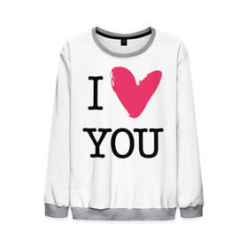 Мужской свитшот 3D с принтом Valentine`s Day, I Iove you в городе Новоалтайск, 100% полиэстер с мягким внутренним слоем | круглый вырез горловины, мягкая резинка на манжетах и поясе, свободная посадка по фигуре | 14 | february | heart | holiday | i love you | valentines day | день святого валентина | праздник | сердце | февраль | я люблю тебя