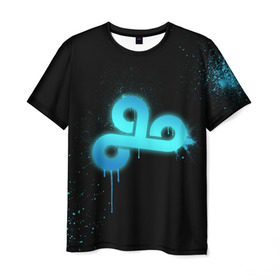 Мужская футболка 3D с принтом cs:go - Cloud 9 (Black collection) в городе Новоалтайск, 100% полиэфир | прямой крой, круглый вырез горловины, длина до линии бедер | Тематика изображения на принте: cloud9 | cs | csgo | го | кс