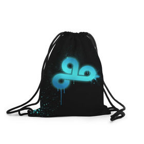 Рюкзак-мешок 3D с принтом cs:go - Cloud 9 (Black collection) в городе Новоалтайск, 100% полиэстер | плотность ткани — 200 г/м2, размер — 35 х 45 см; лямки — толстые шнурки, застежка на шнуровке, без карманов и подкладки | cloud9 | cs | csgo | го | кс