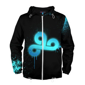 Мужская ветровка 3D с принтом cs:go - Cloud 9 (Black collection) в городе Новоалтайск, 100% полиэстер | подол и капюшон оформлены резинкой с фиксаторами, два кармана без застежек по бокам, один потайной карман на груди | Тематика изображения на принте: cloud9 | cs | csgo | го | кс
