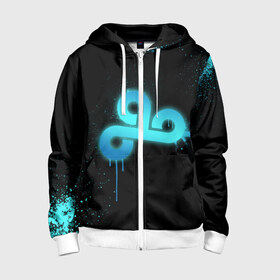 Детская толстовка 3D на молнии с принтом cs:go - Cloud 9 (Black collection) в городе Новоалтайск, 100% полиэстер |  манжеты и пояс оформлены широкой мягкой резинкой, двухслойный капюшон со шнурком для регулировки, спереди карманы и застежка-молния
 | cloud9 | cs | csgo | го | кс