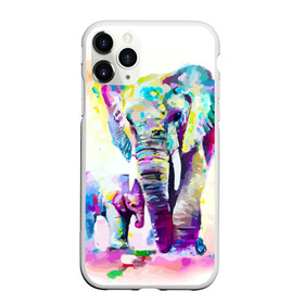 Чехол для iPhone 11 Pro Max матовый с принтом Слоны в городе Новоалтайск, Силикон |  | animal | art | bright | child | color | elephants | family | mother | rainbow | spectrum | животные | искусство | мама | радуга | ребенок | семья | слоны | спектр | цвета | яркие