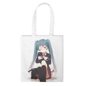 Сумка 3D повседневная с принтом Vocaloid в городе Новоалтайск, 100% полиэстер | Плотность: 200 г/м2; Размер: 34×35 см; Высота лямок: 30 см | hatsune miku | miku | vocaloid | аниме | вокалоиды | мику | хацуне мику