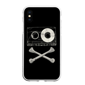 Чехол для iPhone XS Max матовый с принтом Pirate Music в городе Новоалтайск, Силикон | Область печати: задняя сторона чехла, без боковых панелей | 80s | 90s | bone | dance | disco | music | pirate | retro | skelet | skull | tape | диско | кассета | кости | музыка | пират | ретро | скелет | череп