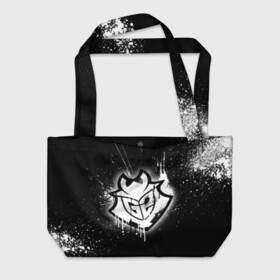 Пляжная сумка 3D с принтом cs:go - Gamers 2 (Black collection) в городе Новоалтайск, 100% полиэстер | застегивается на металлическую кнопку; внутренний карман застегивается на молнию. Стенки укреплены специальным мягким материалом, чтобы защитить содержимое от несильных ударов
 | cs | csgo | g2 | gamers2 | го | кс