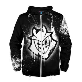 Мужская ветровка 3D с принтом cs:go - Gamers 2 (Black collection) в городе Новоалтайск, 100% полиэстер | подол и капюшон оформлены резинкой с фиксаторами, два кармана без застежек по бокам, один потайной карман на груди | cs | csgo | g2 | gamers2 | го | кс