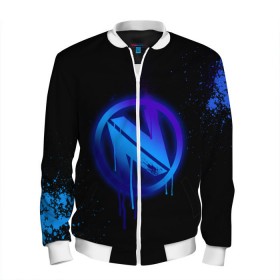 Мужской бомбер 3D с принтом cs:go - EnVyUs (Black collection) в городе Новоалтайск, 100% полиэстер | застегивается на молнию, по бокам два кармана без застежек, по низу бомбера и на воротнике - эластичная резинка | Тематика изображения на принте: cs | csgo | envyus | го | кс