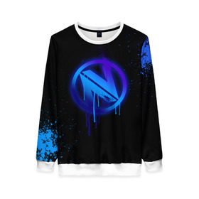 Женский свитшот 3D с принтом cs:go - EnVyUs (Black collection) в городе Новоалтайск, 100% полиэстер с мягким внутренним слоем | круглый вырез горловины, мягкая резинка на манжетах и поясе, свободная посадка по фигуре | cs | csgo | envyus | го | кс