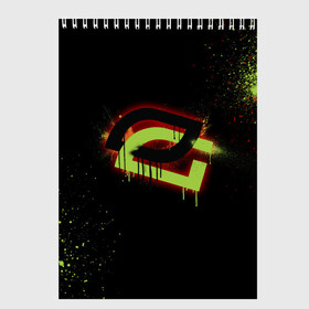 Скетчбук с принтом csgo - OpTic gaming (Black collection) в городе Новоалтайск, 100% бумага
 | 48 листов, плотность листов — 100 г/м2, плотность картонной обложки — 250 г/м2. Листы скреплены сверху удобной пружинной спиралью | csgo | optic | ксго | оптик