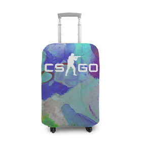 Чехол для чемодана 3D с принтом CS GO Поверхностная закалка в городе Новоалтайск, 86% полиэфир, 14% спандекс | двустороннее нанесение принта, прорези для ручек и колес | case hardened | counter strike | cs go | skin | контр страйк | кс го | поверхностная закалка | скин | скины