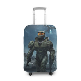 Чехол для чемодана 3D с принтом Halo в городе Новоалтайск, 86% полиэфир, 14% спандекс | двустороннее нанесение принта, прорези для ручек и колес | halo | wars | автоматы | воители | доспехи | игры | техника фэнтези | трое 3 | фэнтези