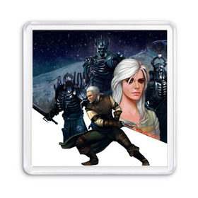 Магнит 55*55 с принтом The Witcher в городе Новоалтайск, Пластик | Размер: 65*65 мм; Размер печати: 55*55 мм | Тематика изображения на принте: gwynbleidd vatt ghern | the witcher | the witcher 3: wild hunt | воители | геральт из ривии | доспехи | мечи | мужчины